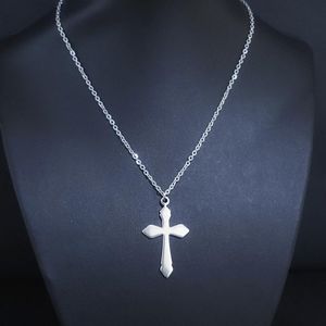 16" Stainless Steel Cross Necklace 016